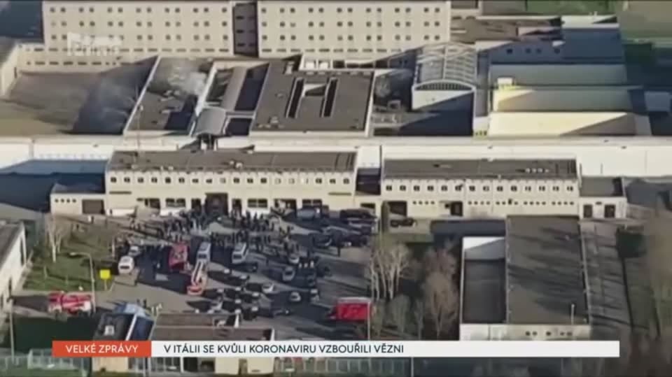 9. 3. 2020 VELKÉ ZRPÁVY: V ITÁLII SE KVŮLI KORONAVIRU VZBOUŘILI VĚZNI